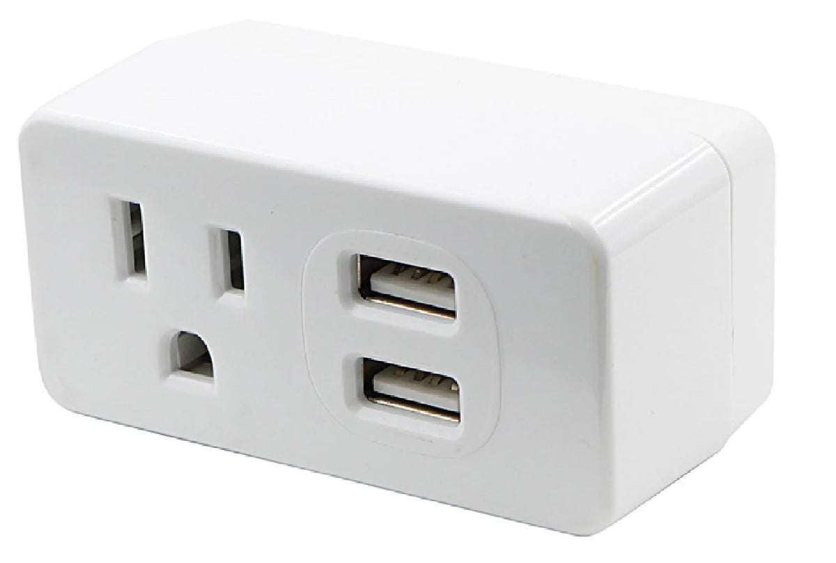 Outlet Tap and 2-USB Port C101