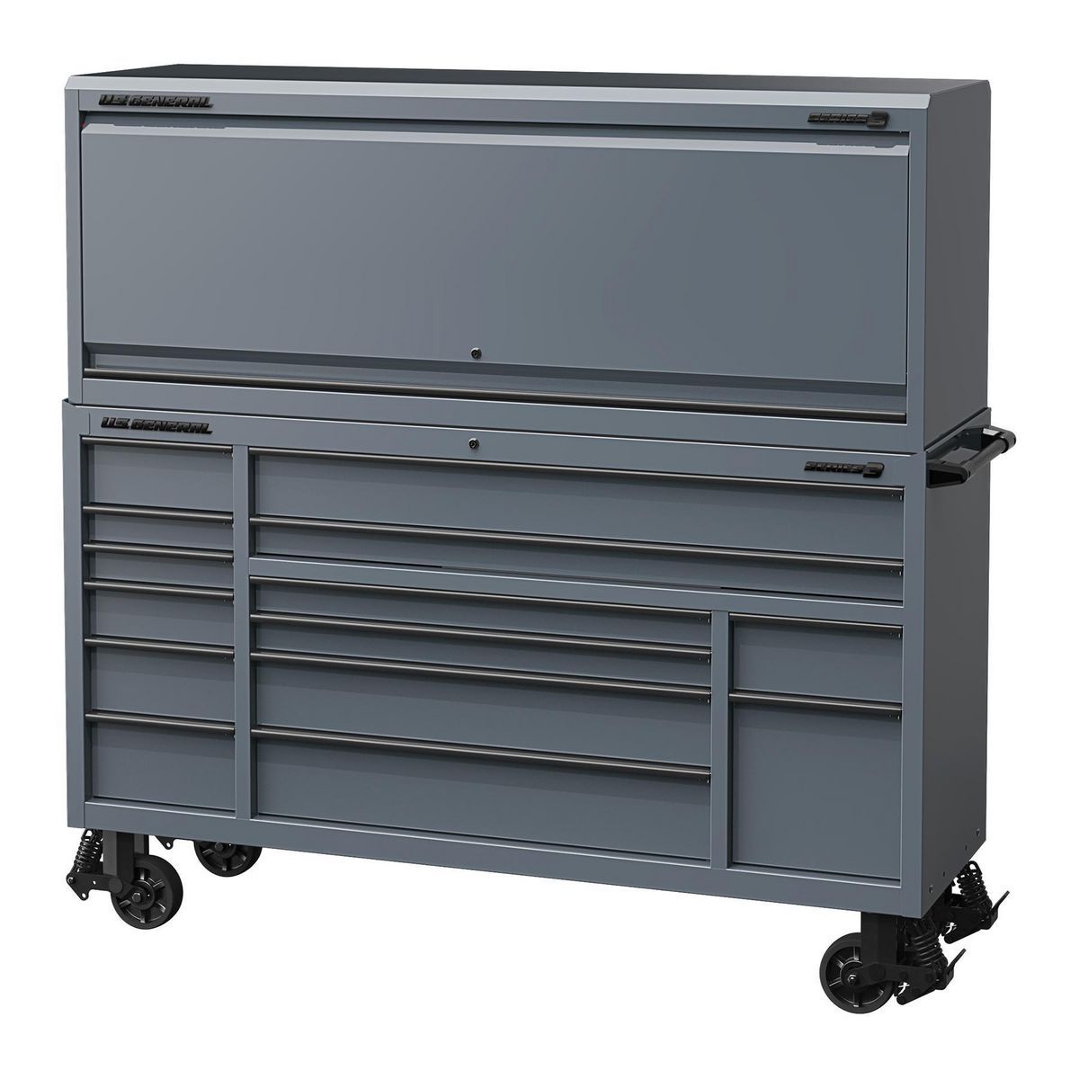 72 in. x 22 in. Triple-Bank Roll Cab, Slate Gray D61892