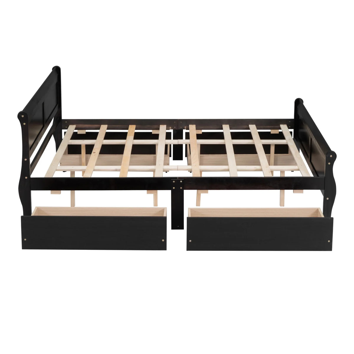 Queen Size Wood Platform Bed with 4 Drawers V9250