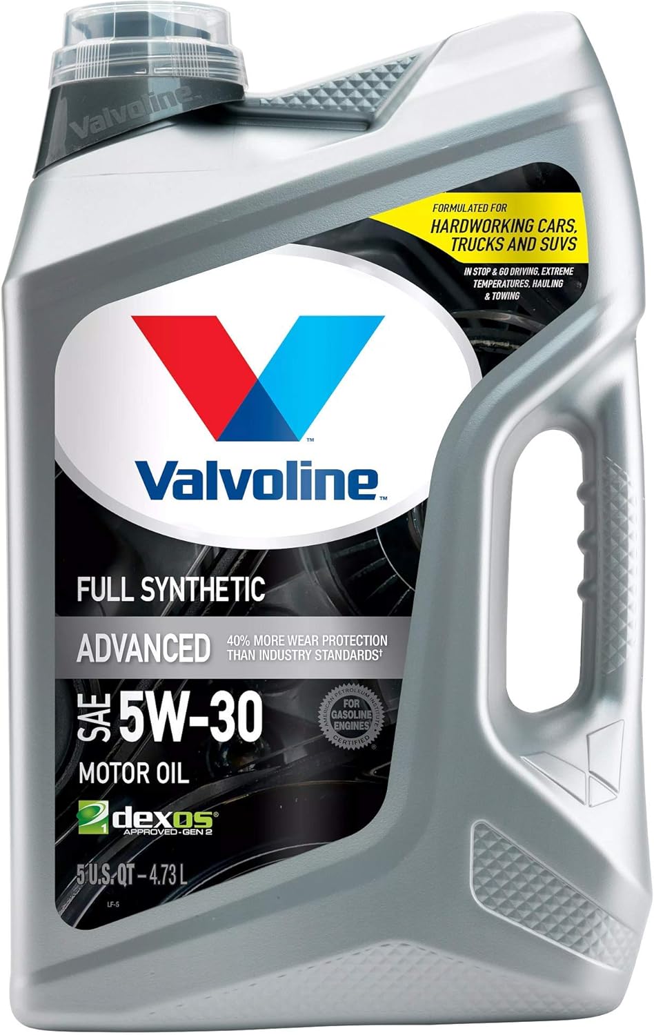 Advanced Full Synthetic SAE 5W-30 Motor Oil 5 QT, Case of 3, Pack of 2 M826