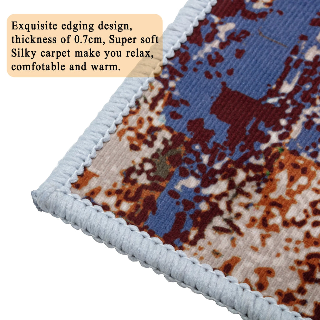 Abstract Faded Boho Vintage Diamond Area Rug U25282