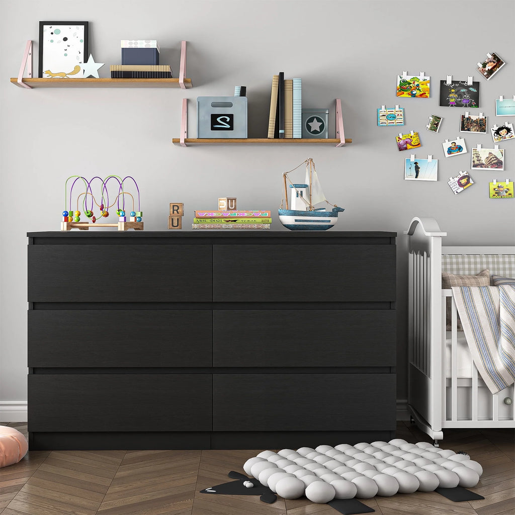 White 6 Drawer Dresser V942