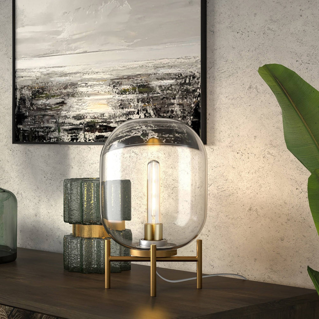 Clear Glass Globe Table Lamp L947976