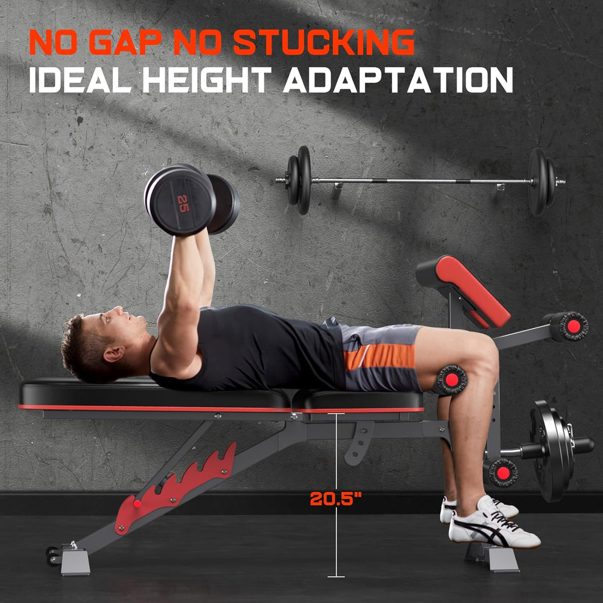 Adjustable Weight Bench with Leg Extension and Preacher Pad S57667