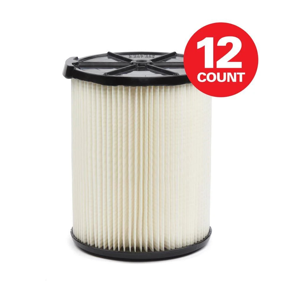 12-Pack Cartridge Filter for Wet Dry Vacs H521