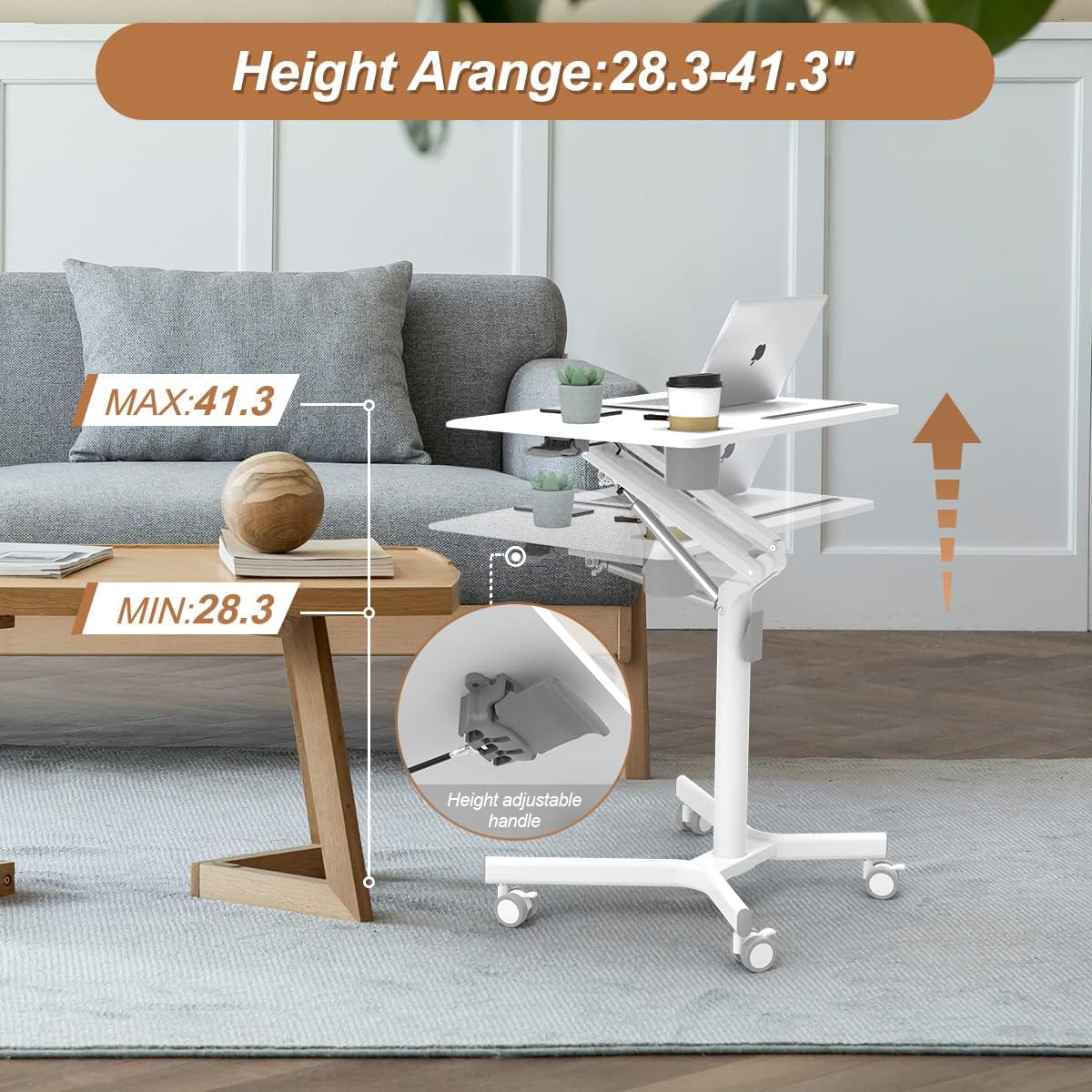 Portable Laptop Desk with Wheels U42554