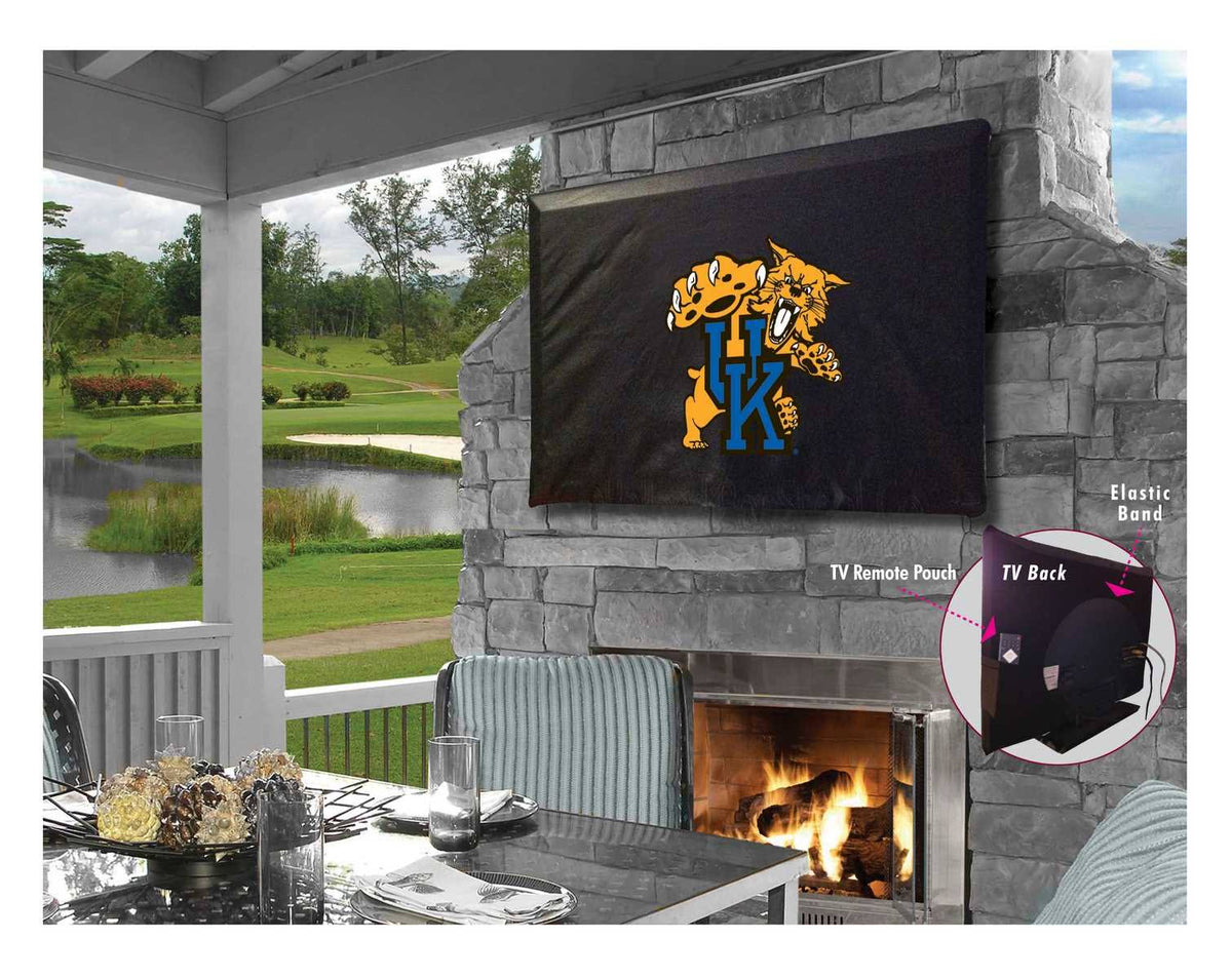 Black Breathable Water Resistant Vinyl TV Cover I8590