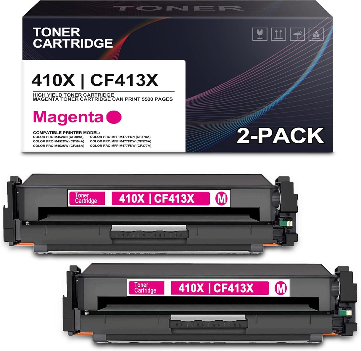Magenta 2-Pack Compatible Toner Cartridge R975