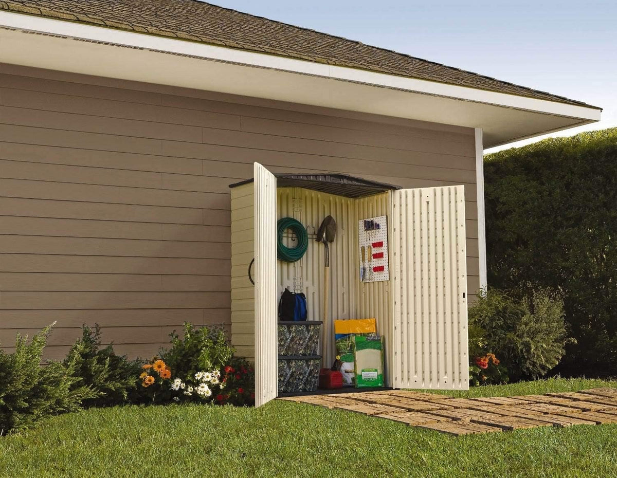 Beige/Brown 2.3 x 4.6 Ft Resin Outdoor Storage Shed Z2525