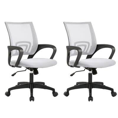 Adjustable Seat Height White Task Chair F2826