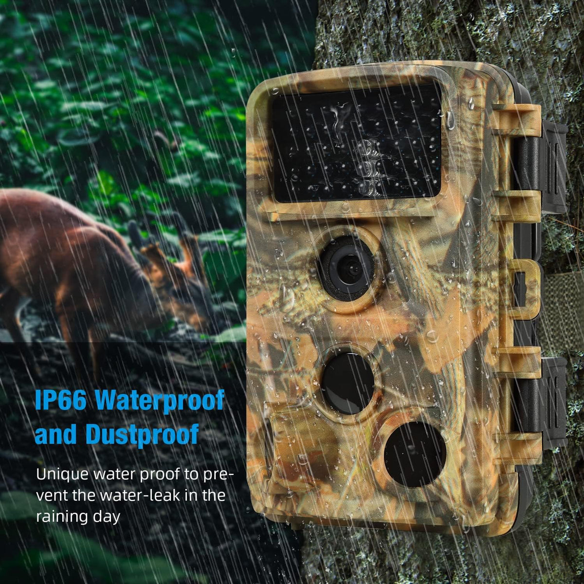 2-Pack Night Vision Trail Cameras 20MP 1296P Waterproof U698