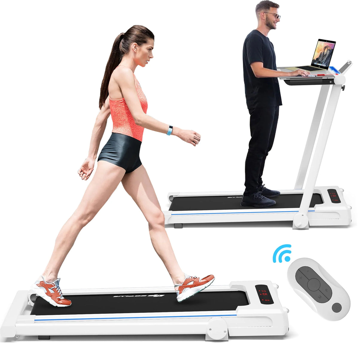2.25HP 3-in-1 Folding Treadmill White P132