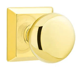 Unlacquered Brass Dummy Pair Knob with Rosette I483