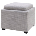 Fabric Storage Ottoman with Tray E386923