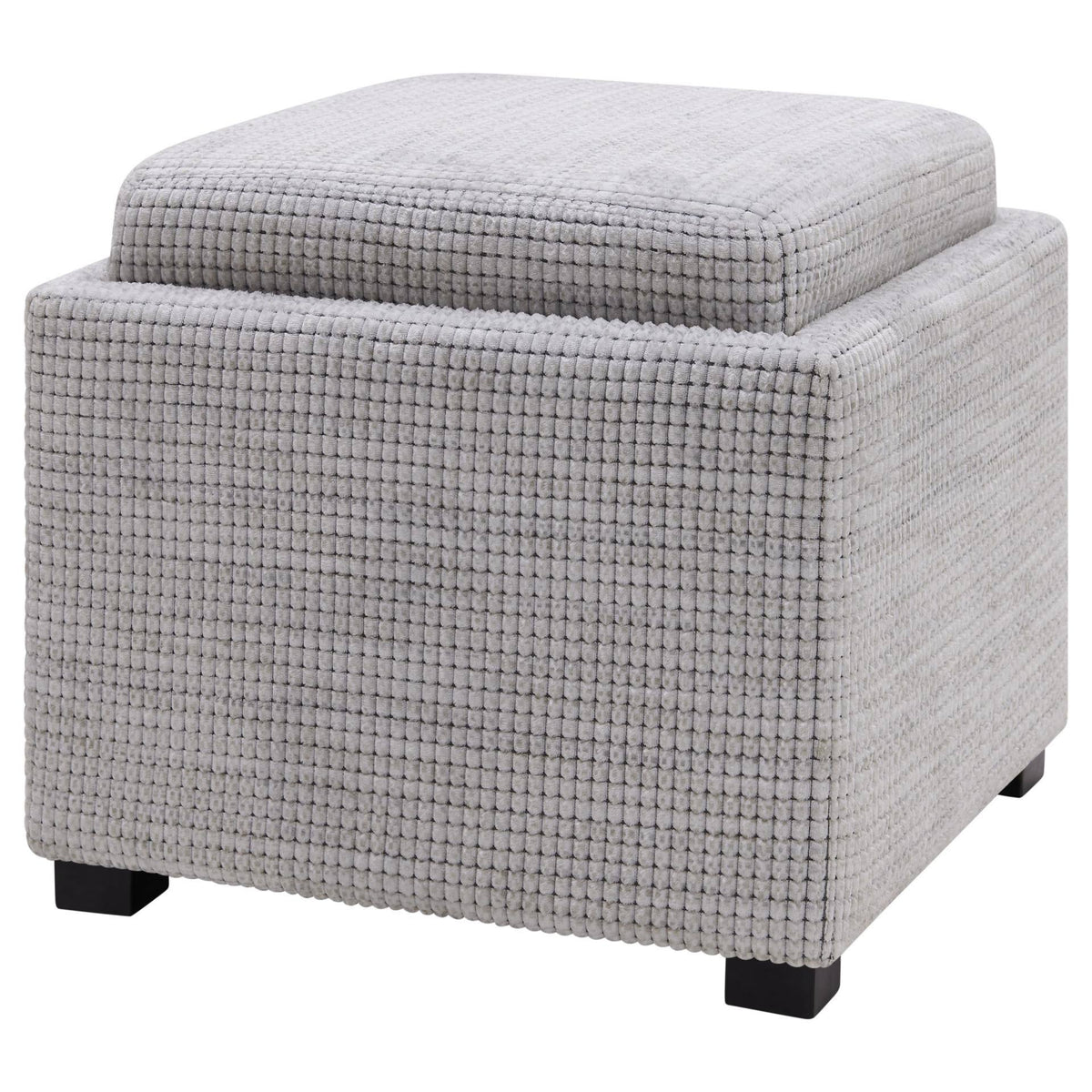 Fabric Storage Ottoman with Tray E386923