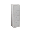 White 4 Drawer Wood Lockable Filing Cabinet L61181