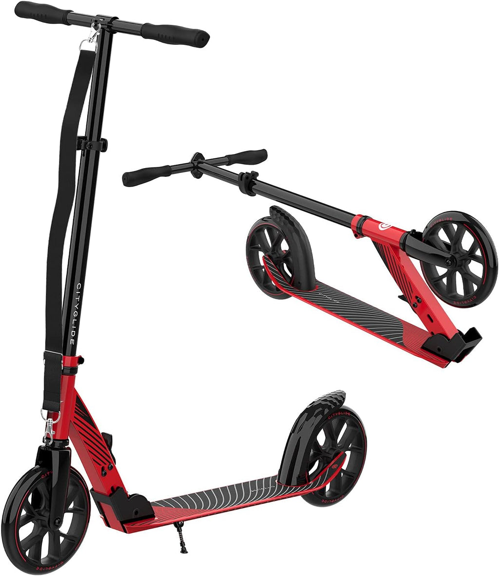 Foldable Lightweight Kick Scooter with Carry Strap and Kickstand A81465