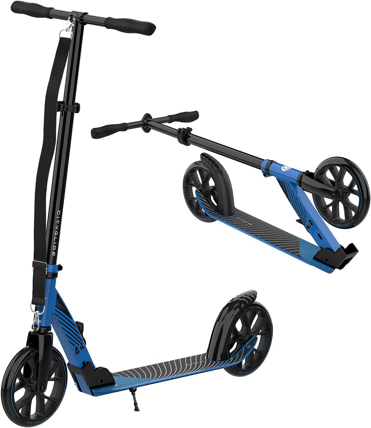 Foldable Lightweight Kick Scooter with Carry Strap and Kickstand A81465