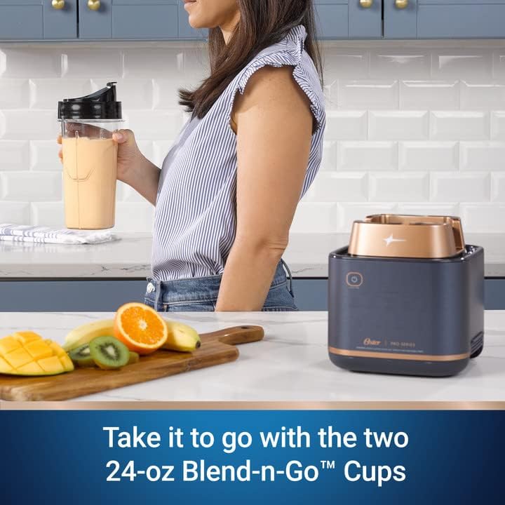 Kitchen System with XL 9-Cup Tritan Jar, Food Processor, 2 Blend-n-Go Cups, Mini Jar and Tamper Tool, Dark Blue C825
