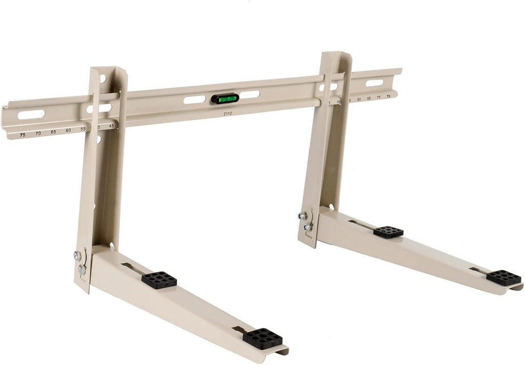 Mini Split Wall Mounting Bracket with Level, Measurement on Top Rail, Pack of 2 N45758