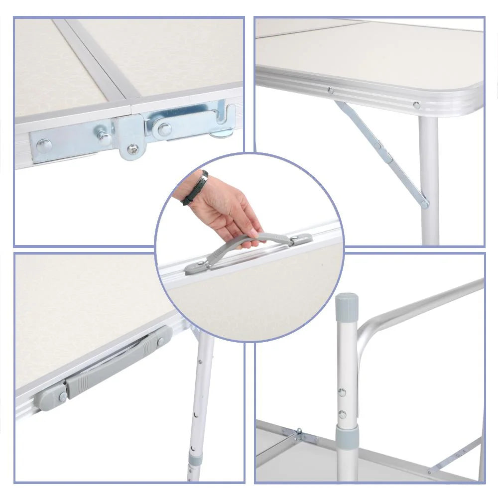 4Ft Folding Table White Q569563