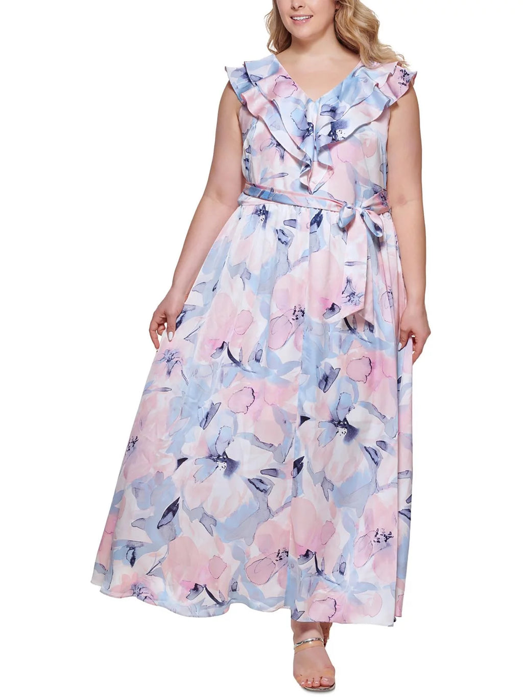 Plus Printed Maxi Fit & Flare Dress M354294