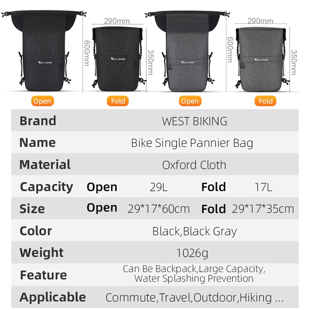 Large Capacity Cycling Rack Bag A500