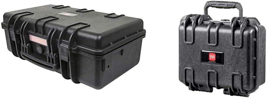 Black Weatherproof Shockproof Hard Case with Customizable Foam I121