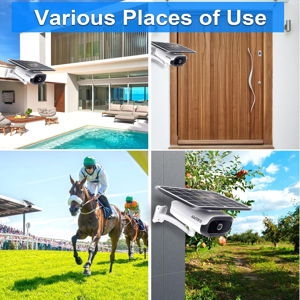 Wireless Outdoor Solar WiFi Surveillance Camera System with Two Way Audio and Night Vision Q240