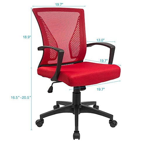 Black Ergonomic Mesh Office Chair with Armrest H231