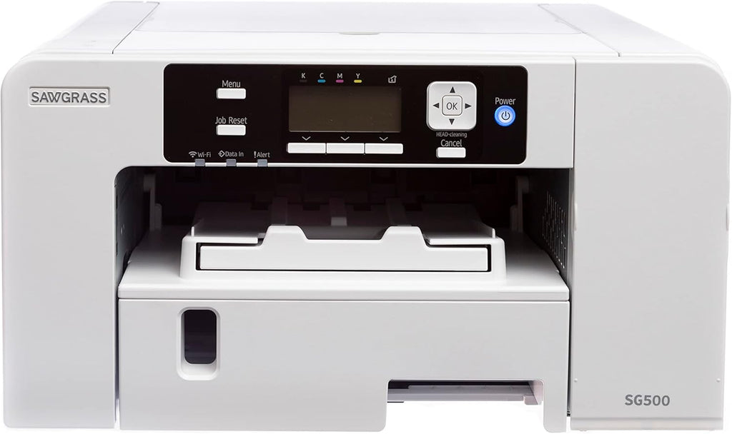 White Sublimation Printer Starter Bundle with Inks, Paper, Tapes, Blanks Pack & Dust Cover D909
