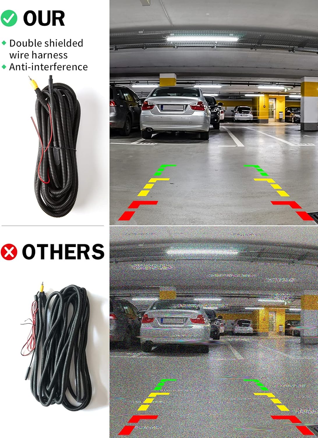 Backup Camera Compatible with 1997-2003 F150 1998-2007 F250 F350 F450 F550 Tailgate Handle Reverse Camera N8694