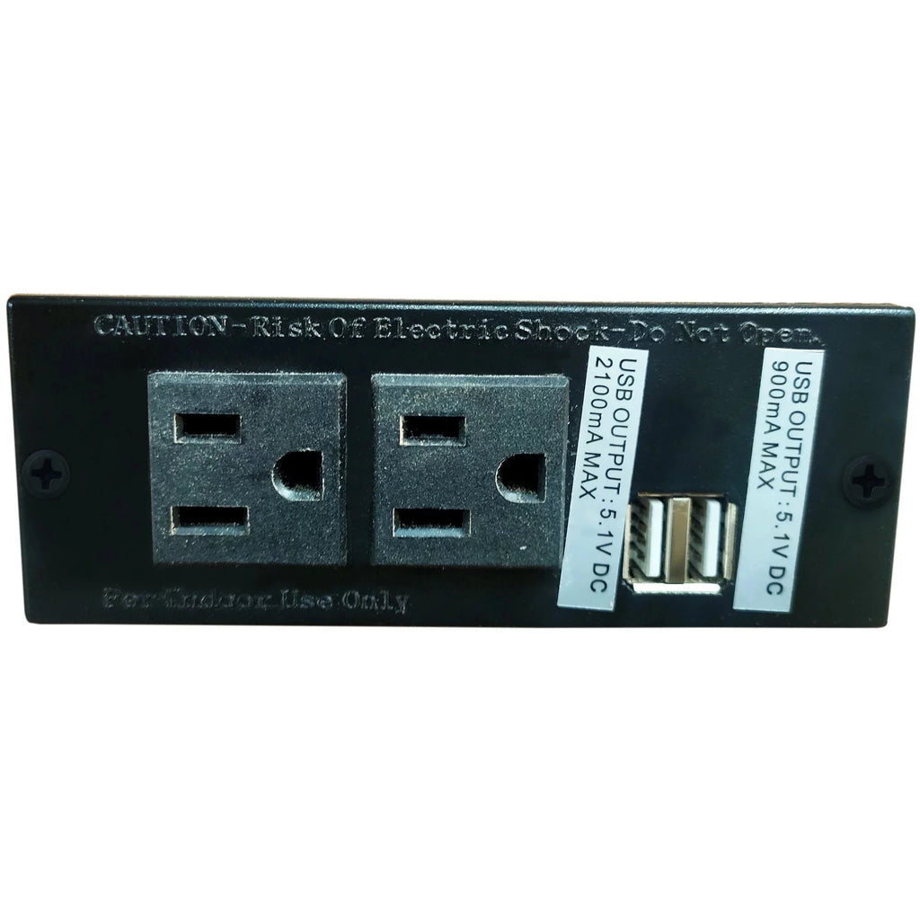 Dark Brown Wood End or Side Table with USB J916226