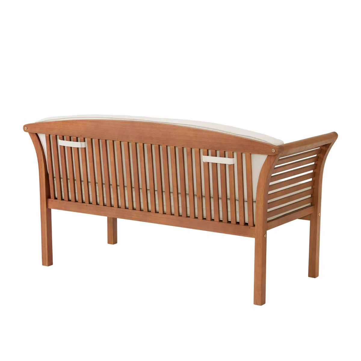Eucalyptus Wood Outdoor Bench with Cushions T488087