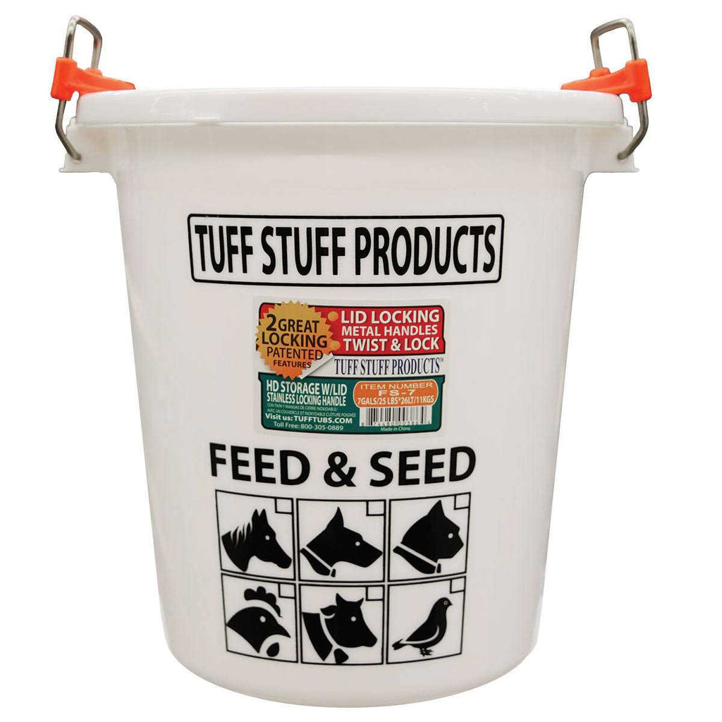 7 Gallon Feed and Seed Storage Pail with Locking Lid H727927