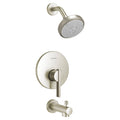 Brushed Nickel Tub and Shower Faucet C327345