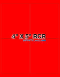 Fluorescent Red Paper 4 x 5 Laser Sheets C847359