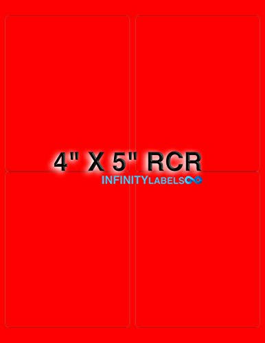 Fluorescent Red Paper 4 x 5 Laser Sheets C847359