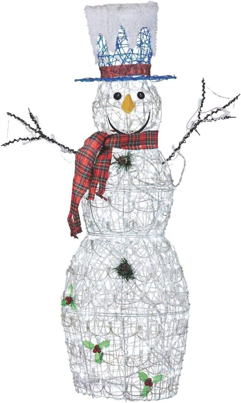 5 Ft. Pre-Lit Light Up Christmas Lamp Post Decoration I9948