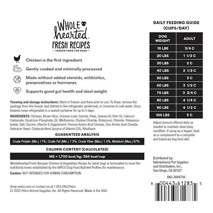 Fresh Frozen Chicken Recipe Dog Food T16887