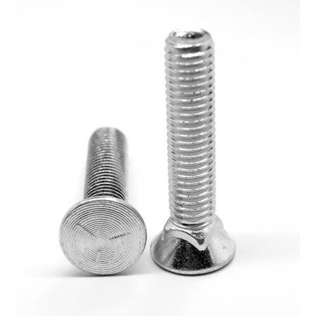 1 1/2 inch Grade 5 Plow Bolt #3 Flat Head Zinc Plated Pk 100 O2384