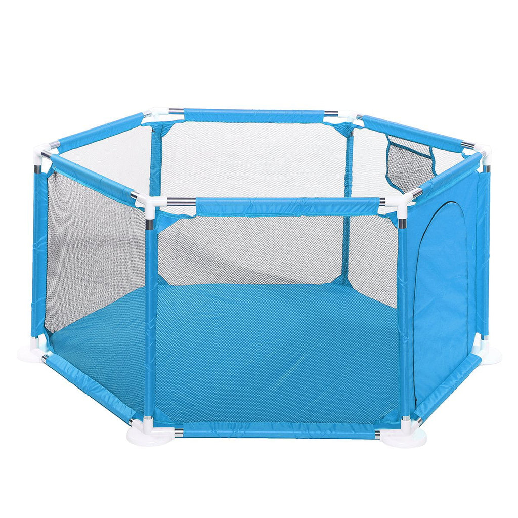 Blue 6-Panel Baby Playpen Z3298