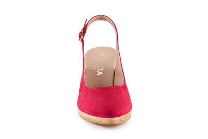 Suede Slingback Buckle Wedges Z6484