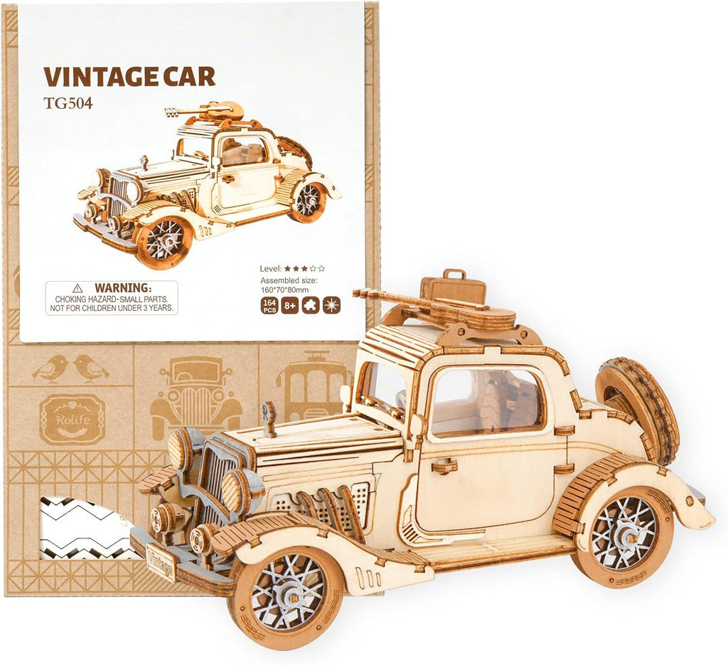 Vintage Car 3D Wooden Puzzle Model Kit U99262