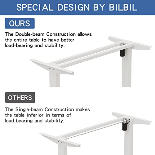 Rustic Brown 59 Inch L-Shaped Electric Sit-Stand Computer Desk with 3 Splice Boards A2601