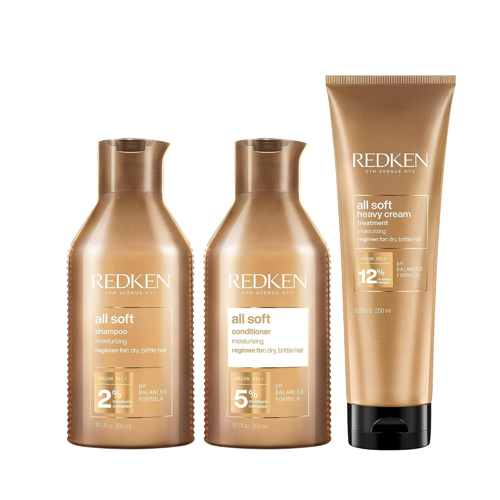 All Soft Shampoo, Conditioner and Heavy Cream Treatment with Argan Oil D67358