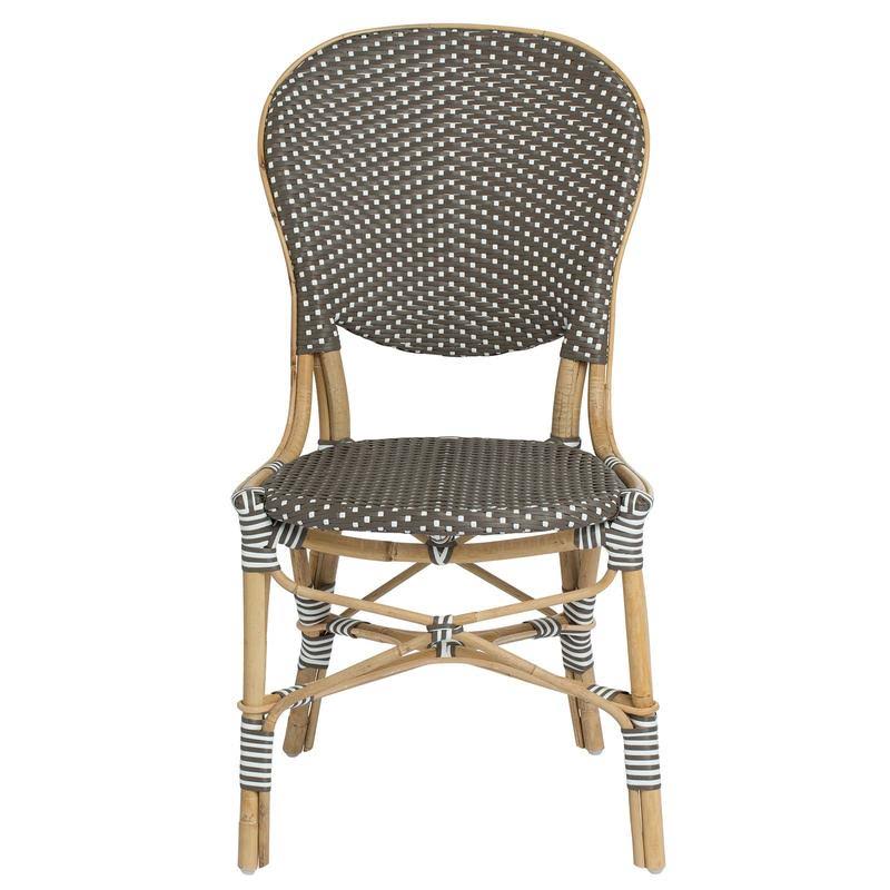 White Cappuccino Dots Side Chair W4084