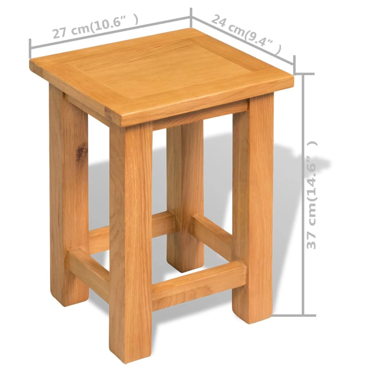 Solid Oak Wood End Tables 2 pcs A28647