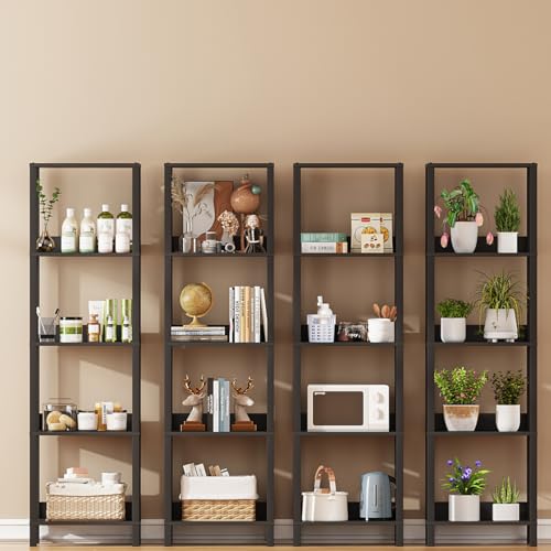 5-Tier Bookshelf with Anti-Fall Baffle S1306