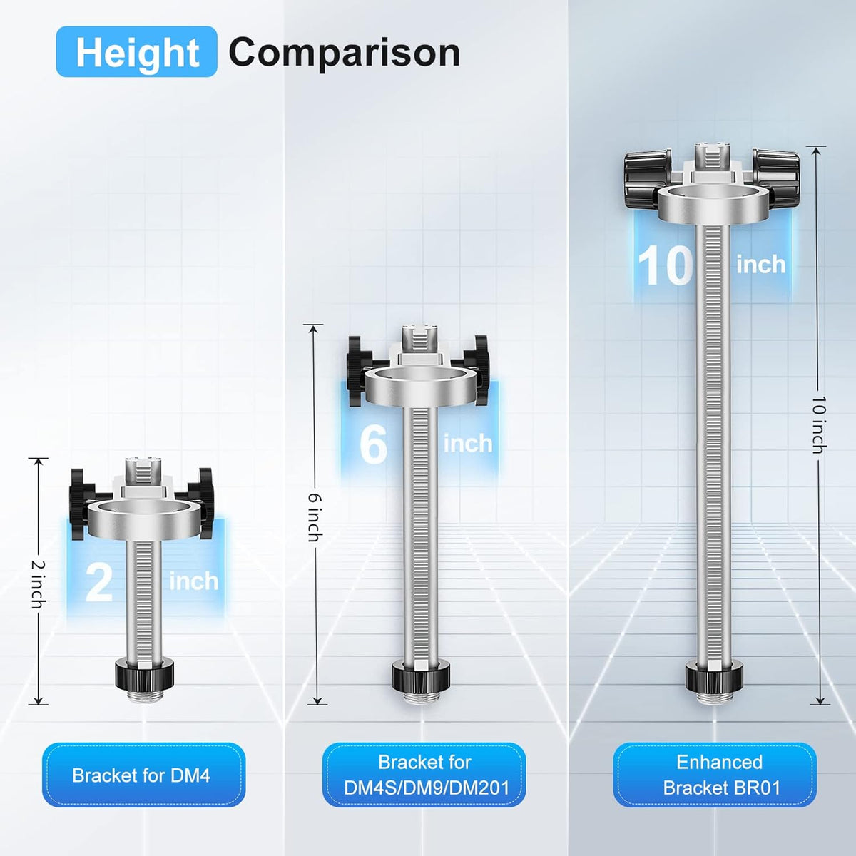 Microscope Base Stand, Aluminum Alloy, Pack of 2 C157